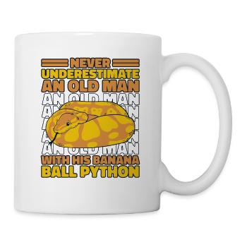 Never Underestimate Old Man Python Banana Ball - Mug - white - Right