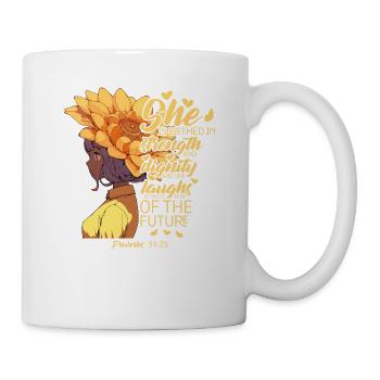 Christlich Bibel Vers Sonnenblume Religiös Cool - Tasse - Weiß - Rechts