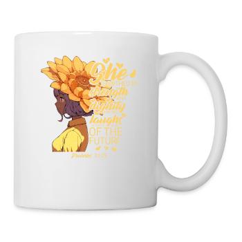 Christian Bible Verse Sunflower Book Of Proverbs - Mug - white - Right