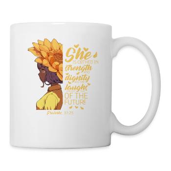 Christian Bible Verse Sunflower Proverbs Cool Pun - Mug - white - Right