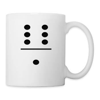 Domino Game Tile 6-1 - Lustiges Gruppenkostüm - Tasse - Weiß - Rechts