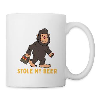 Bigfoot hat mein Bier gestohlen - Tasse - Weiß - Rechts