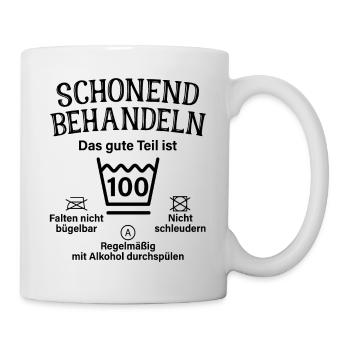 100. Geburtstag Schonend Behandeln 100 Teil Ist 10 - Tasse - Weiß - Rechts