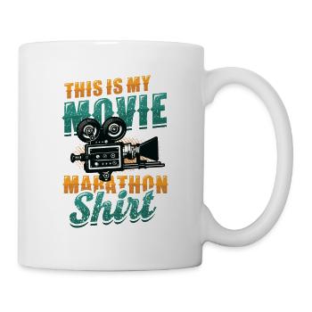Ceci est ma chemise de marathon de film - Mug blanc - blanc - Droite