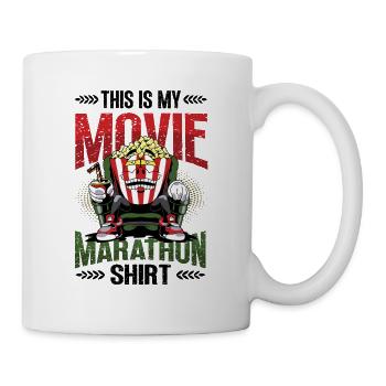 Ceci est ma chemise de marathon de film - Mug blanc - blanc - Droite