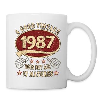 36ème anniversaire 1987 36er Bon millésime - Mug blanc - blanc - Droite