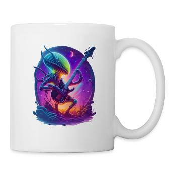 Alien Playing Guitar - Mug - white - Right