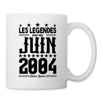 cadeau d'anniversaire juin 2004. Cadeau Juin 2004. - Mug blanc - blanc - Droite