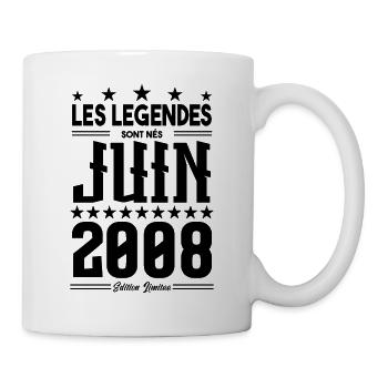 cadeau d'anniversaire juin 2008. Cadeau Juin 2008. - Mug blanc - blanc - Droite