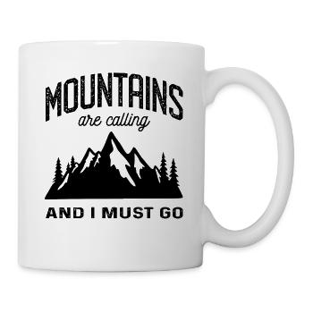 Les montagnes appellent et je dois aller mourir Berge - Mug blanc - blanc - Droite