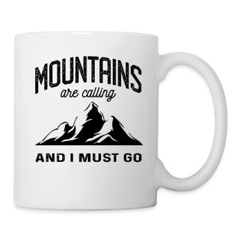 Les montagnes m’appellent et je dois aller à Berge - Mug blanc - blanc - Droite
