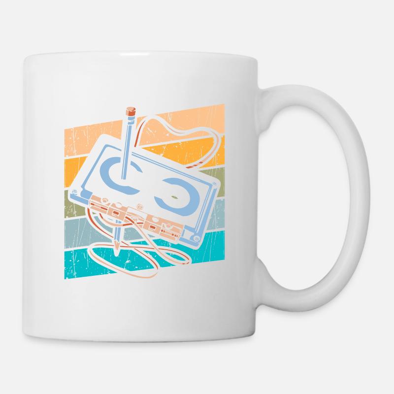 Retro Kassette 80er 90er Jahre - Tasse - Weiß