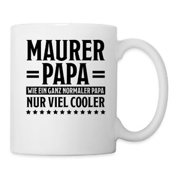 Maurer Lustiger Spruch Baustelle Maurer Geschenk - Tasse - Weiß - Rechts