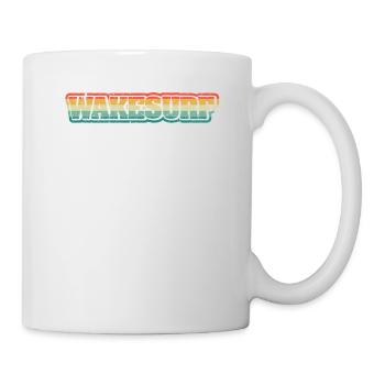 Wakesurf Wake Surf Surfen Retro Farben Vintage - Tasse - Weiß - Rechts