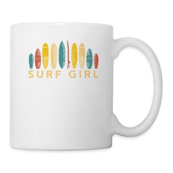 Surf Girl Surfer Girls Surfboard Summer Surf - Mug - white - Right