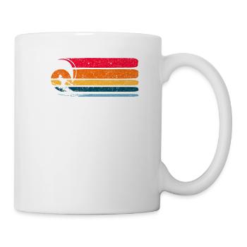 Vintage Surfen Surfer Surf Wakesurfing Wake Board - Tasse - Weiß - Rechts