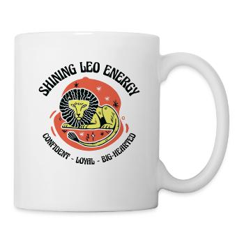 Löwe Energie Astrologischer Tierkreis Kunst - Tasse - Weiß - Rechts