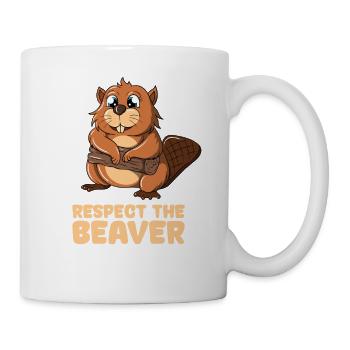 Respectez le castor - Mug blanc - blanc - Droite