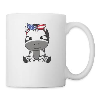 4 juillet American Zebra for Kids USA - Mug blanc - blanc - Droite