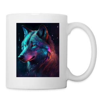 Wolf Galaxy Space Graphic Vabriant Color - Mug - white - Right