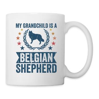 Mon petit-fils est un berger belge - Mug blanc - blanc - Droite