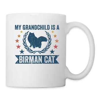 My grandchild is a Birman cat - Mug - white - Right