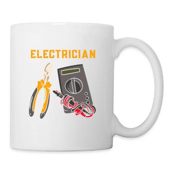 Erschrecken Sie den Elektriker nicht - Tasse - Weiß - Rechts