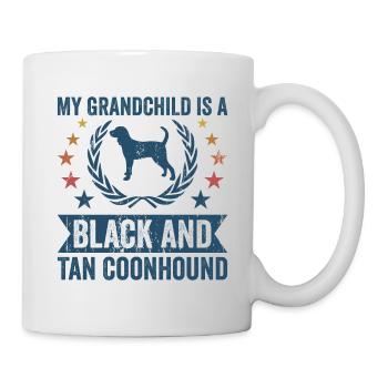 Mein Enkelkind Ist Ein Schwarzer Taner Coonhound - Tasse - Weiß - Rechts