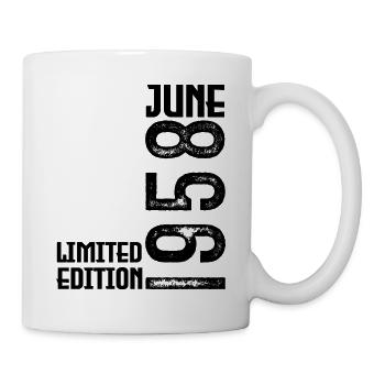 Geschenk Juni 1958 Geburtstag Juni 1958. Juni 1958 - Tasse - Weiß - Rechts