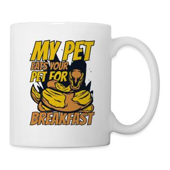 Mon animal mange votre animal de compagnie pour le petit déjeuner Python Banane - Mug blanc - blanc - Droite