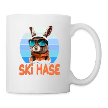 Skihase Skifahren Skifahrn Skihaserl - Tasse - Weiß - Rechts