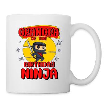 Ninja Fête d’anniversaire Grand-père de l’anniversaire Ninja - Mug blanc - blanc - Droite