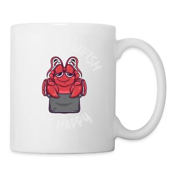 Manger des écrevisses Boire de la bière Kawaii Faire bouillir des écrevisses - Mug blanc - blanc - Droite