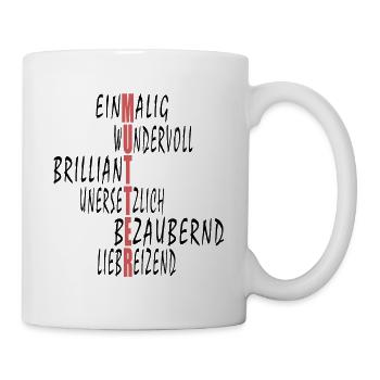 Mama ist die beste - Tasse - Weiß - Rechts