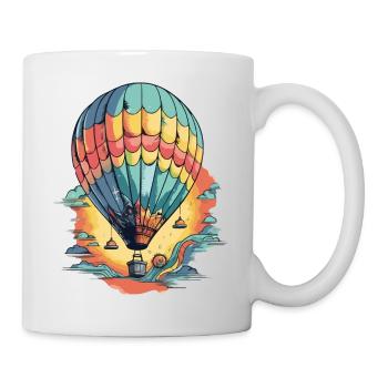 Hot air balloon and sunset - Mug - white - Right