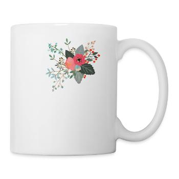 Lettre g fleuris - Mug blanc - blanc - Droite