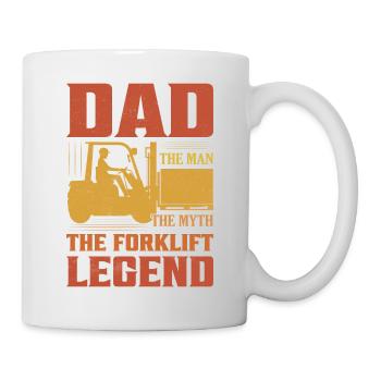 Dad The Man The Myth The Forklift Legend Operator - Mug - white - Right
