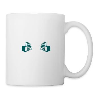 Death Smiles At All Of Us Only Forklift Driver For - Mug - white - Right