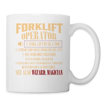 Forklift Operator Noun Operator Forklifter Driver - Tasse - Weiß - Rechts