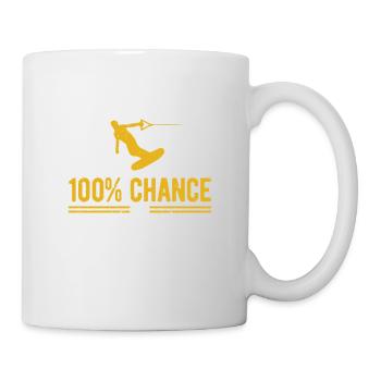 Heutige Vorhersage 100% Chance auf Wakeboarding - Tasse - Weiß - Rechts