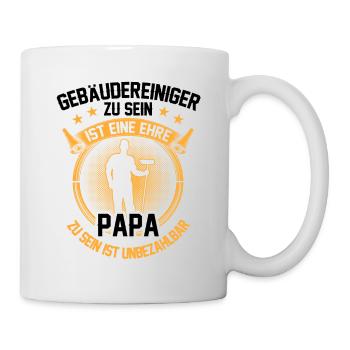 Gebäudereiniger ist eine Ehre Fassadenreiniger - Tasse - Weiß - Rechts