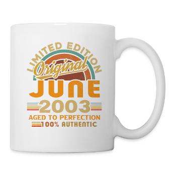 2003 Juin Vintage Nées En Juin 2003 Anniversaire - Mug blanc - blanc - Droite