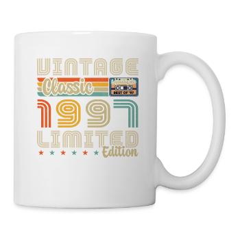 1997 Jahrgang Jahrgang 1997 Geburtstagsgeschenk - Tasse - Weiß - Rechts