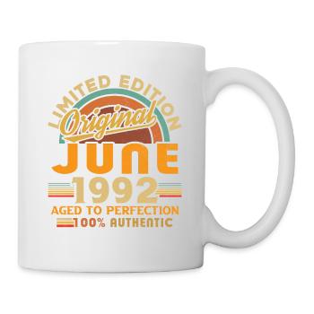 June 1992 Vintage Born in June 1992 Anniversary - Mug - white - Right