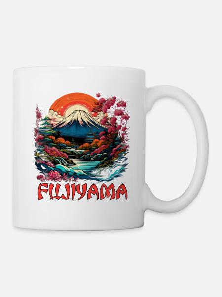 Fujiyama Fuji für einen Japaner oder Japan - Tasse - Weiß