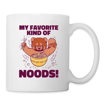 Cute Red Panda Eating Ramen Noodle Japanese Food - Mug - white - Right