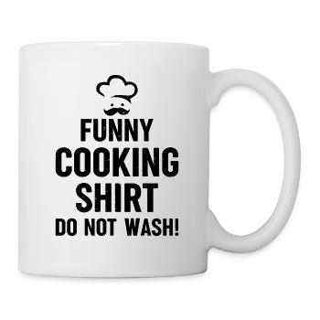 Drôle de chemise de cuisine. Ne vous lavez pas! Chef cuisinier drôle - Mug blanc - blanc - Droite