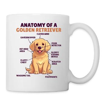 Explication du chien Anatomie d’un Golden Retriever - Mug blanc - blanc - Droite