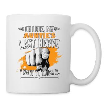 Regardez le dernier nerf de ma tante drôle de tante correspondant - Mug blanc - blanc - Droite