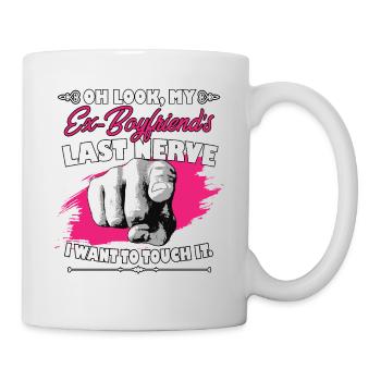 Regardez le dernier nerf de mon ex petit ami drôle - Mug blanc - blanc - Droite